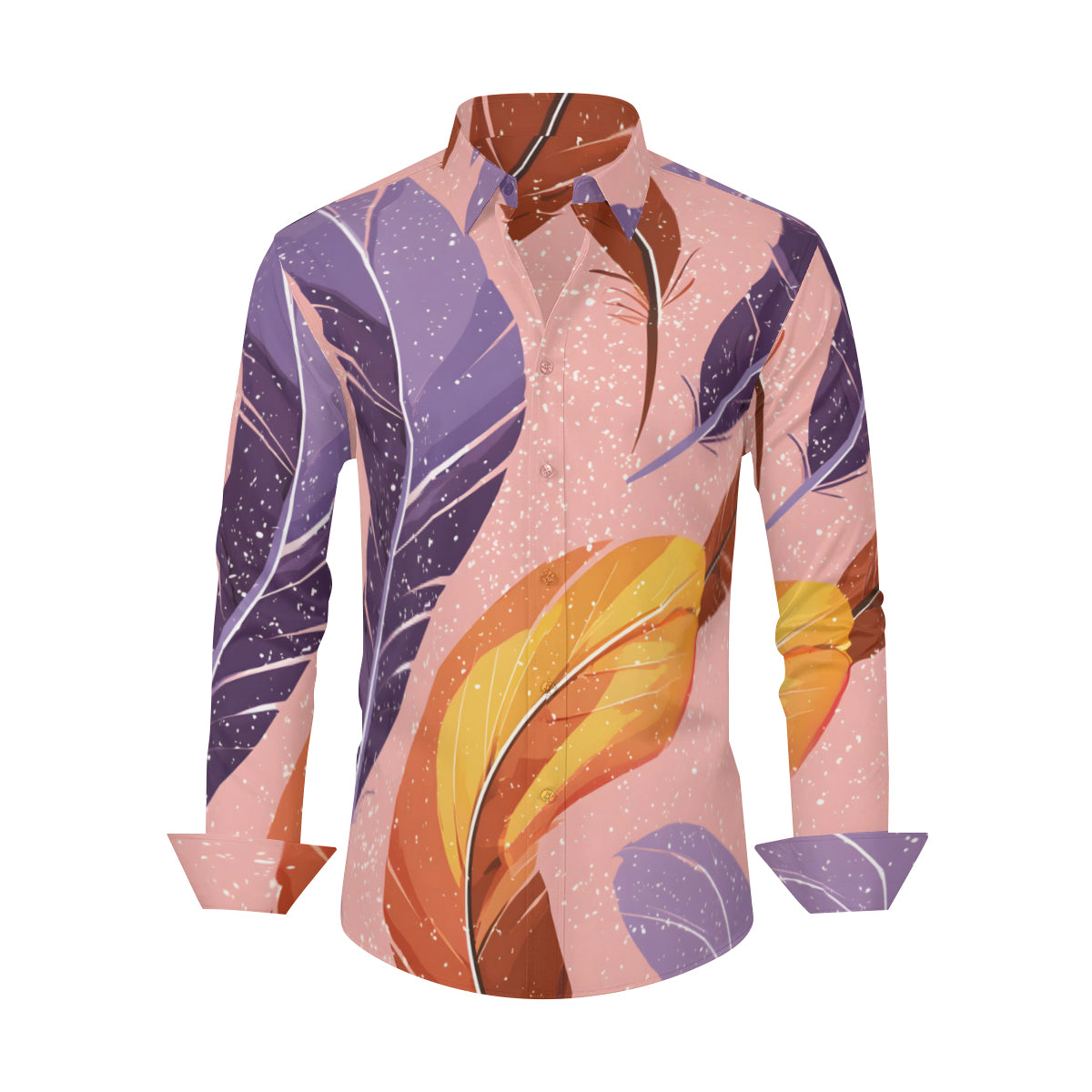 Abstract Feathers Men's Classic Long-Sleeved Shirt