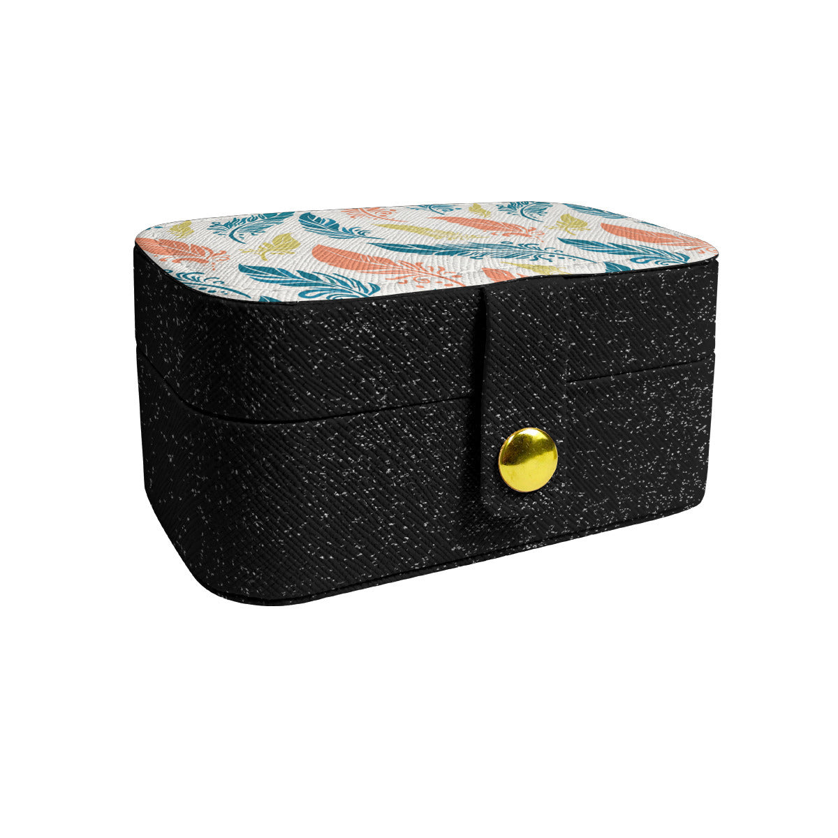 Abstract Floral Personalized Portable Jewelry Box