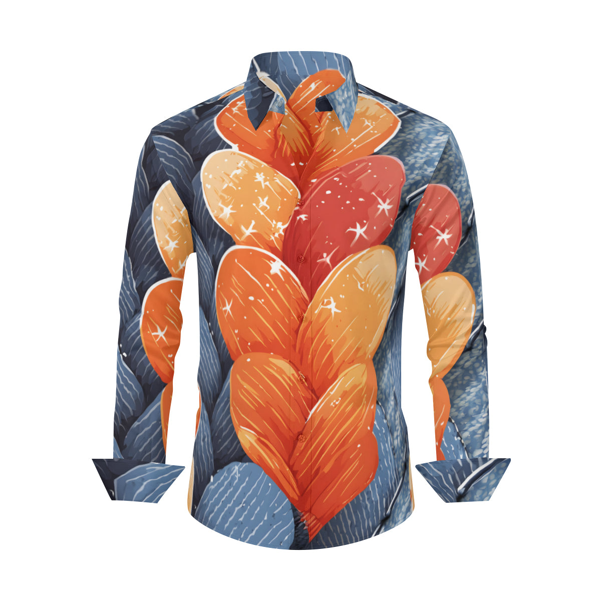 Abstract Men's Classic Long-Sleeved Shirt