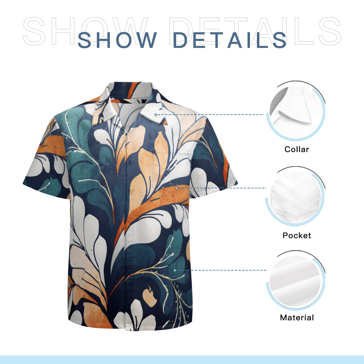 Abstract Floral Hawaiian Shirt