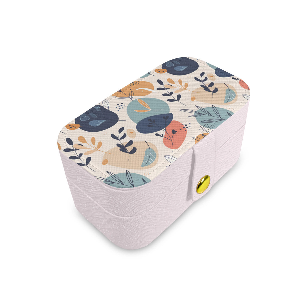 Abstract Floral Personalized Portable Jewelry Box