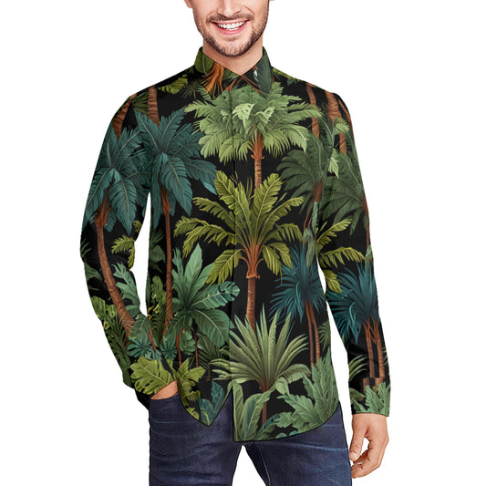 Tropical Trees Men's Classic Long-Sleeved Shirt