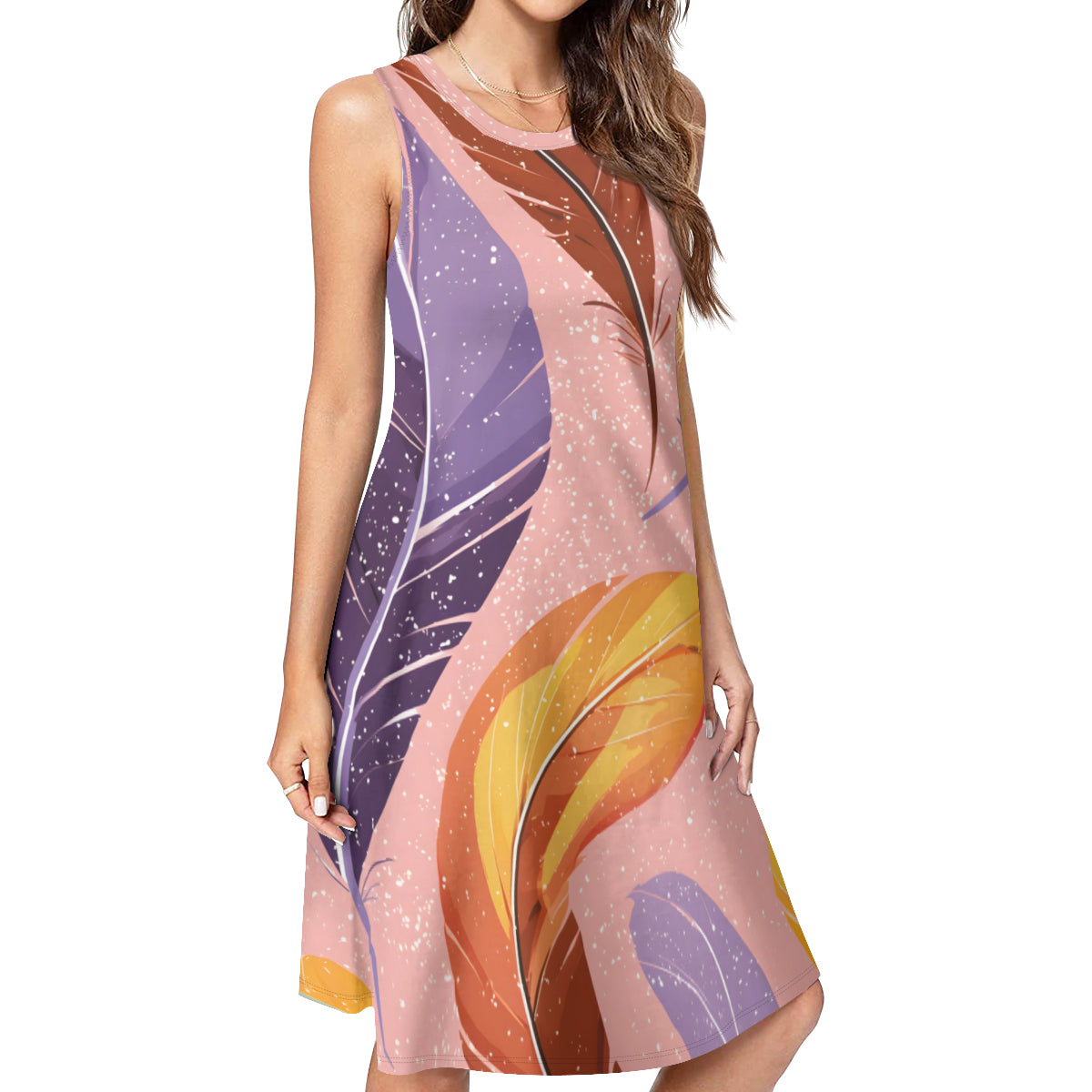 Abstract Feathers Women's Casual Dress