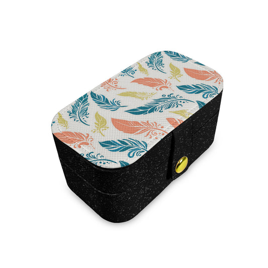 Abstract Floral Personalized Portable Jewelry Box