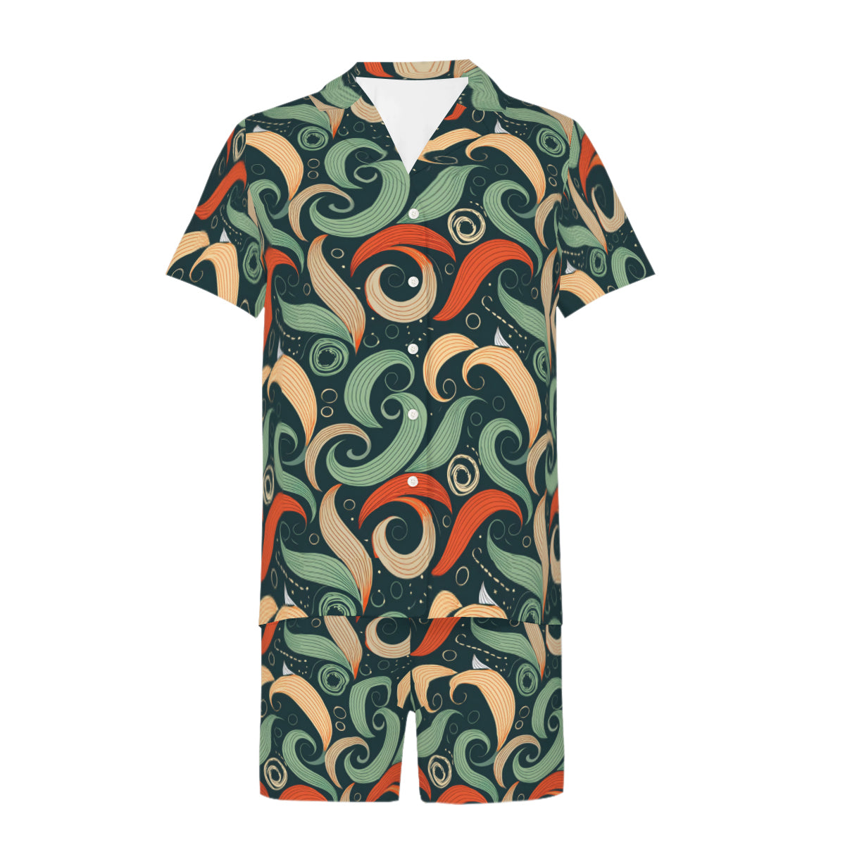 Abstract Pattern Man's Shirt And Short Set