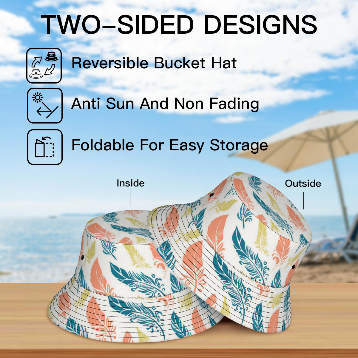 Abstract Floral Fisherman Hat