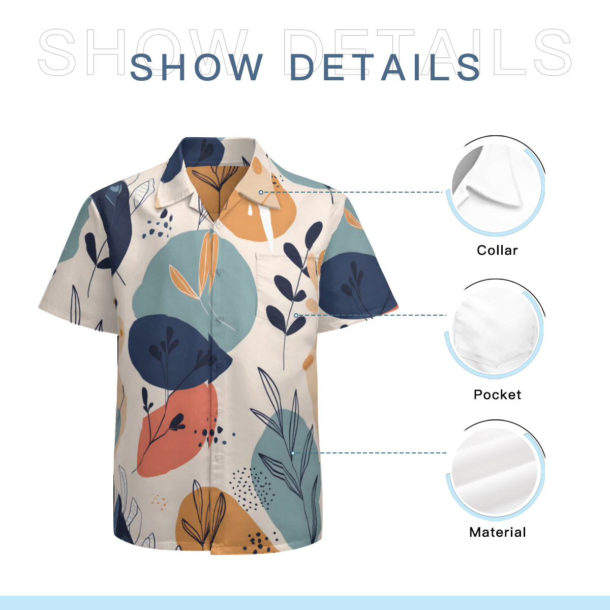 Abstract Floral Hawaiian Shirt