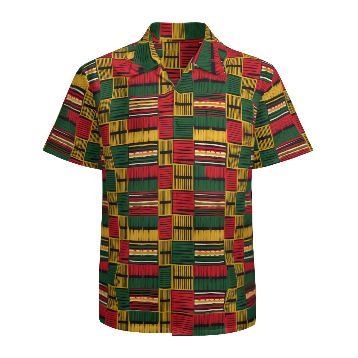 Kente Pattern Hawaiian Shirt