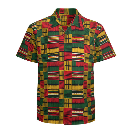 Kente Pattern Hawaiian Shirt