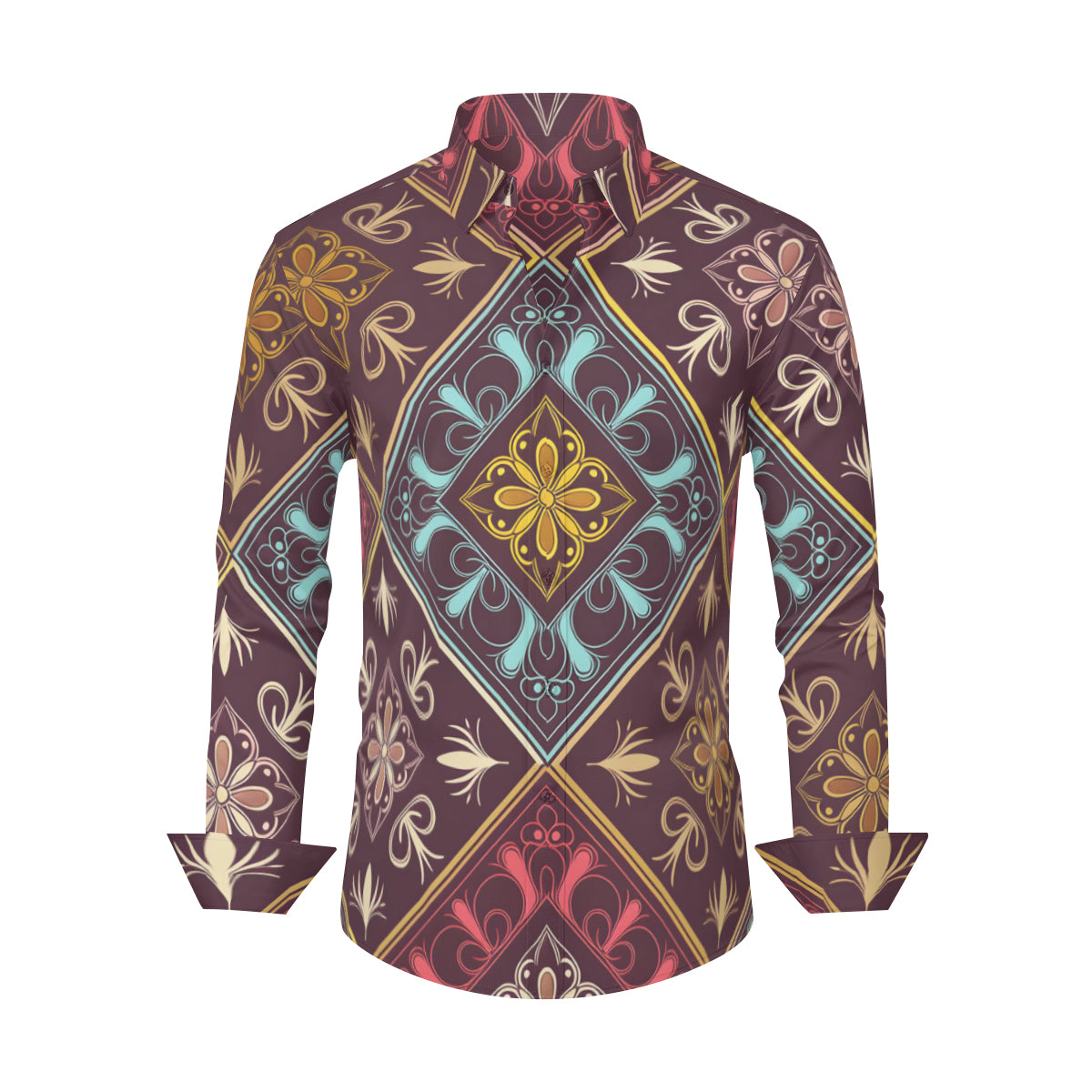 Abstract Pattern Men's Classic Long-Sleeved Shirt