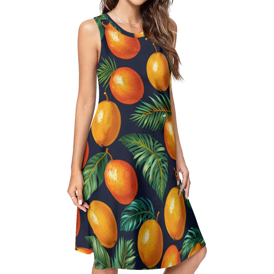 Tropical Mangoes Pattern Women's Casual Dress