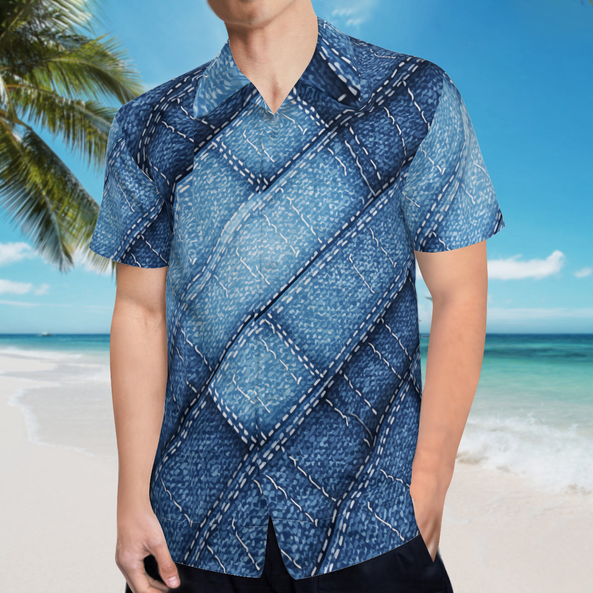 Denim Design Hawaiian Shirt
