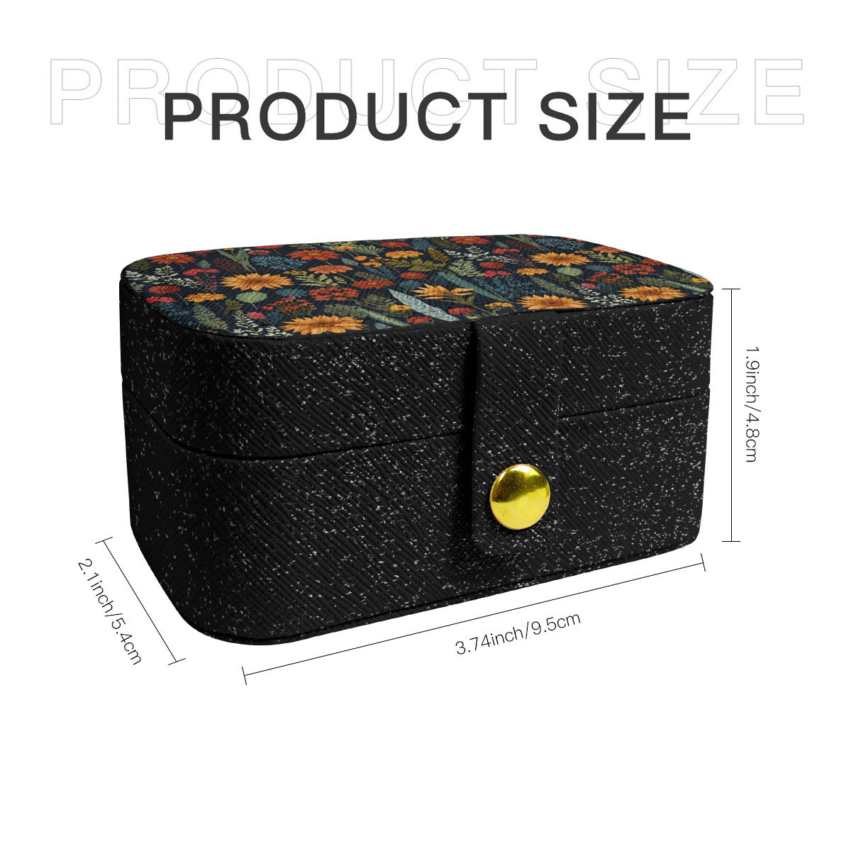 Botanical Plants Personalized Portable Jewelry Box