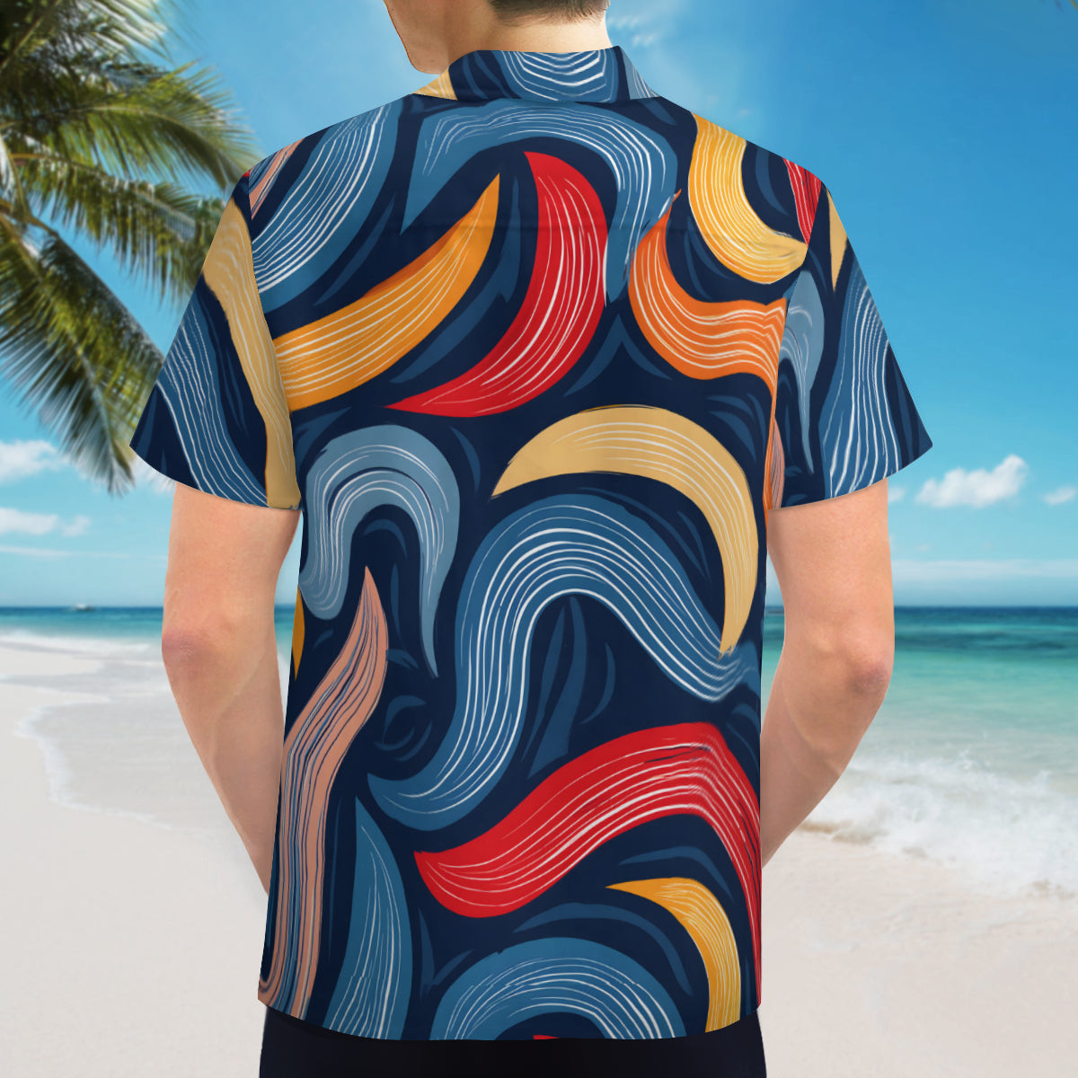 Abstract Pattern Swirl Hawaiian Shirt