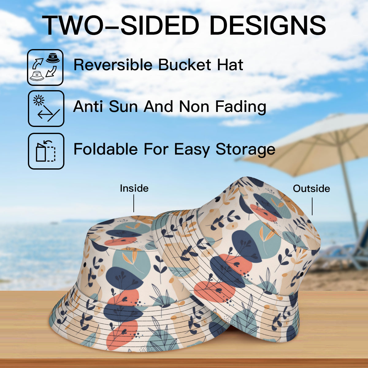 Abstract Floral Fisherman Hat