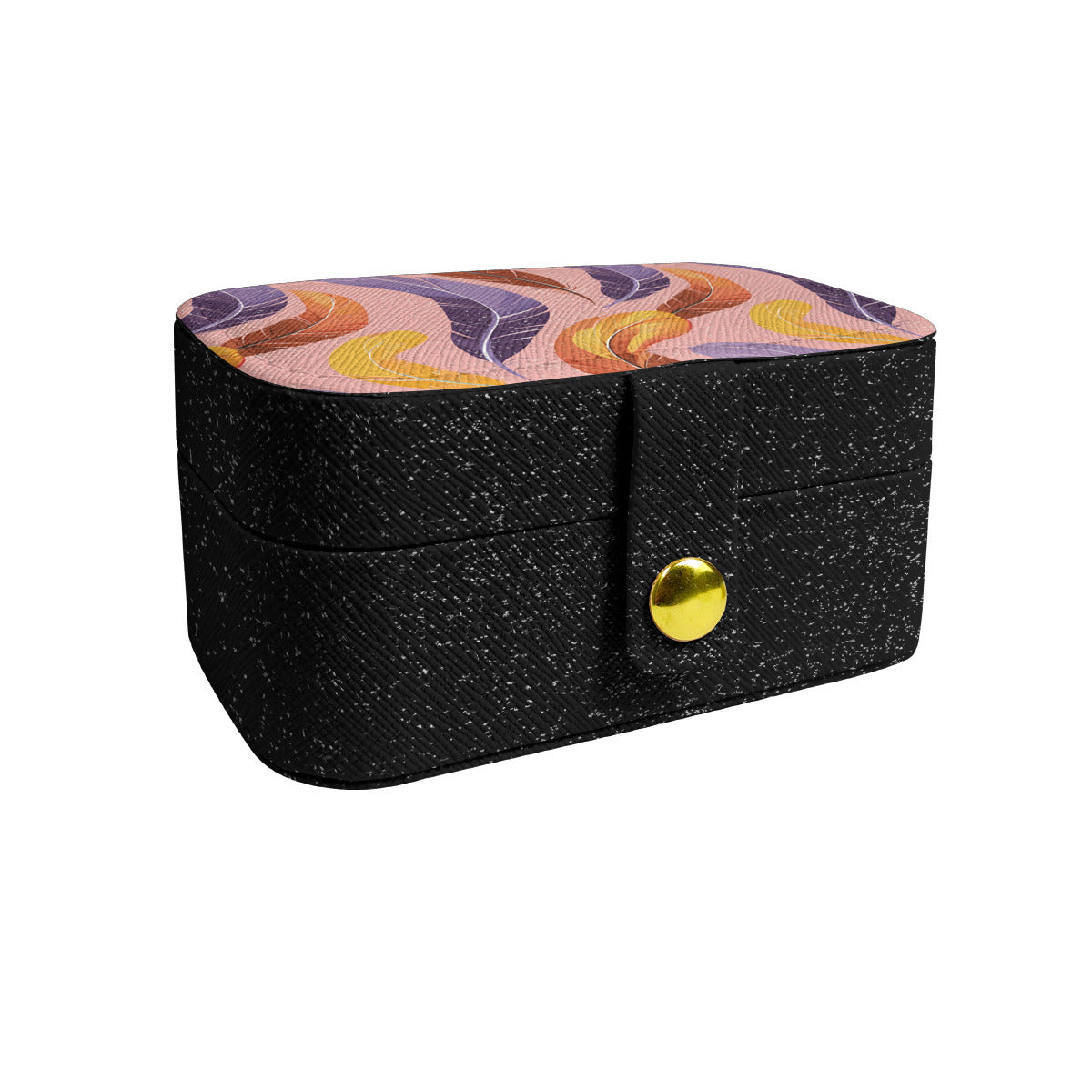 Abstract Feathers Personalized Portable Jewelry Box