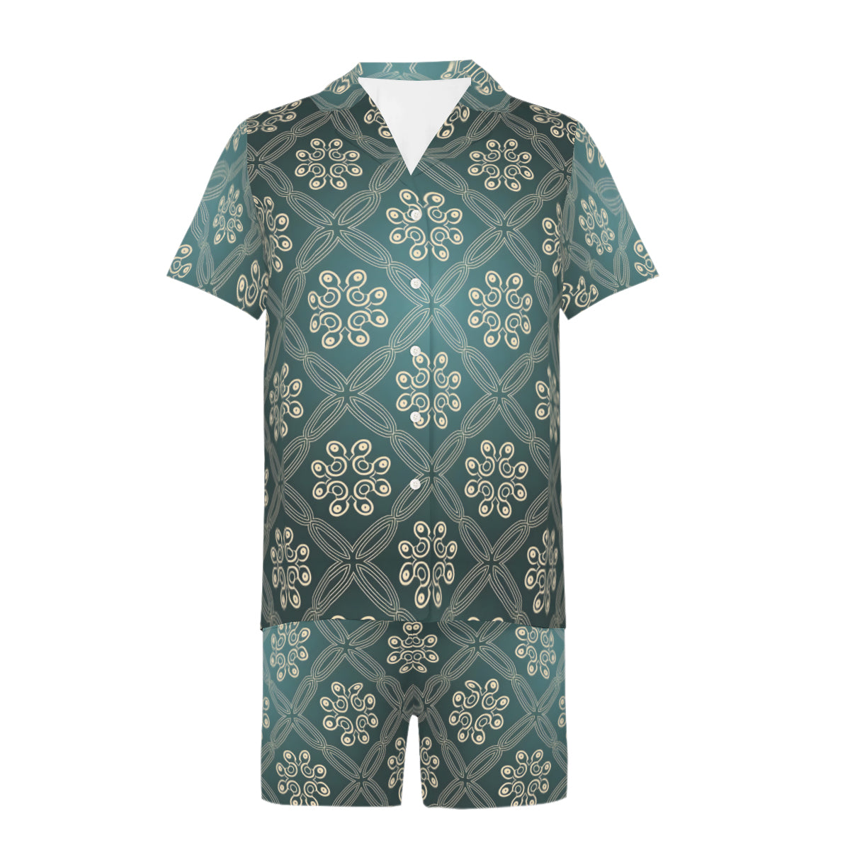 Abstract Pattern Man's Shirt And Short Set