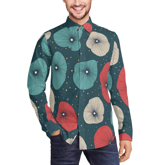 Abstract Pattern Men's Classic Long-Sleeved Shirt