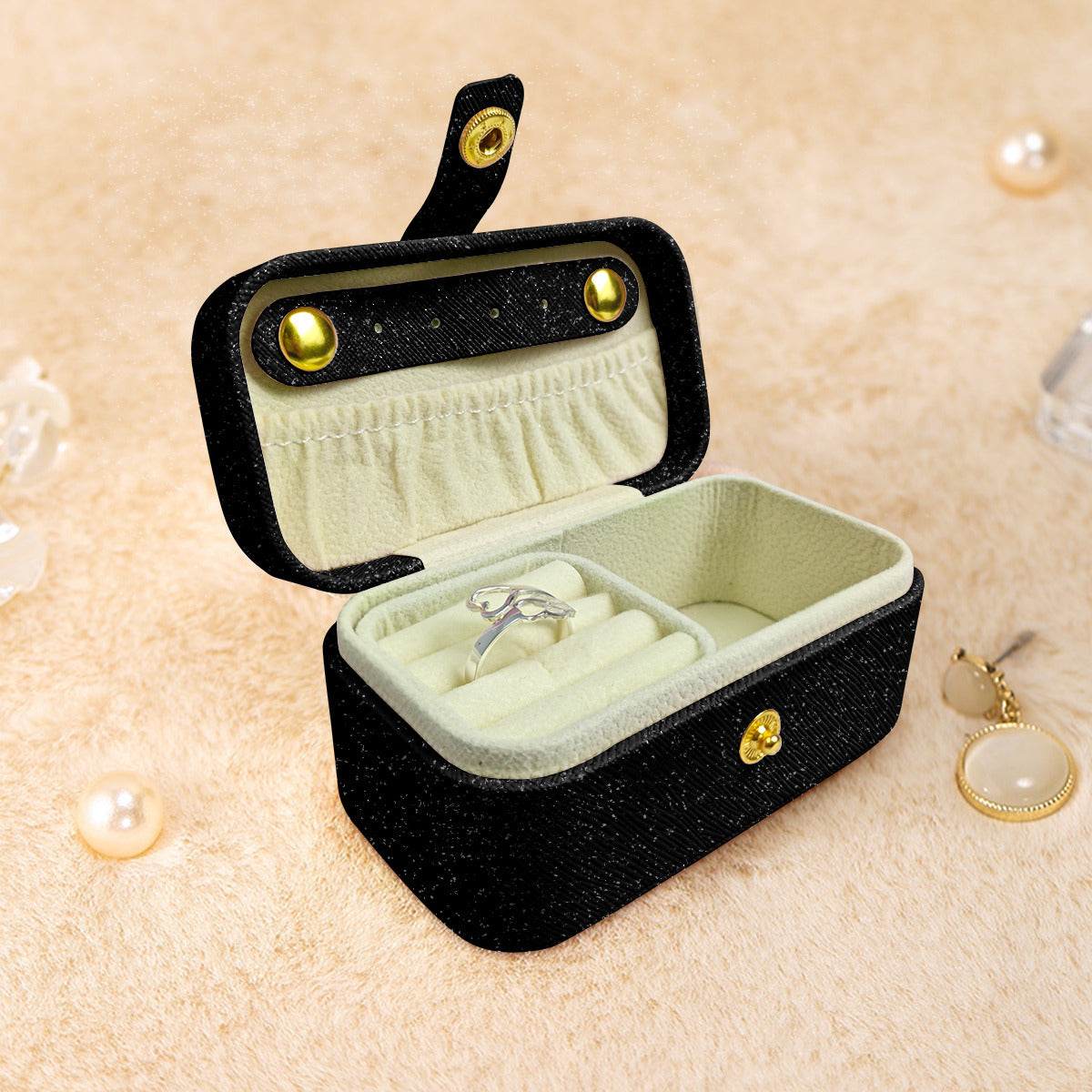 Abstract Feathers Personalized Portable Jewelry Box