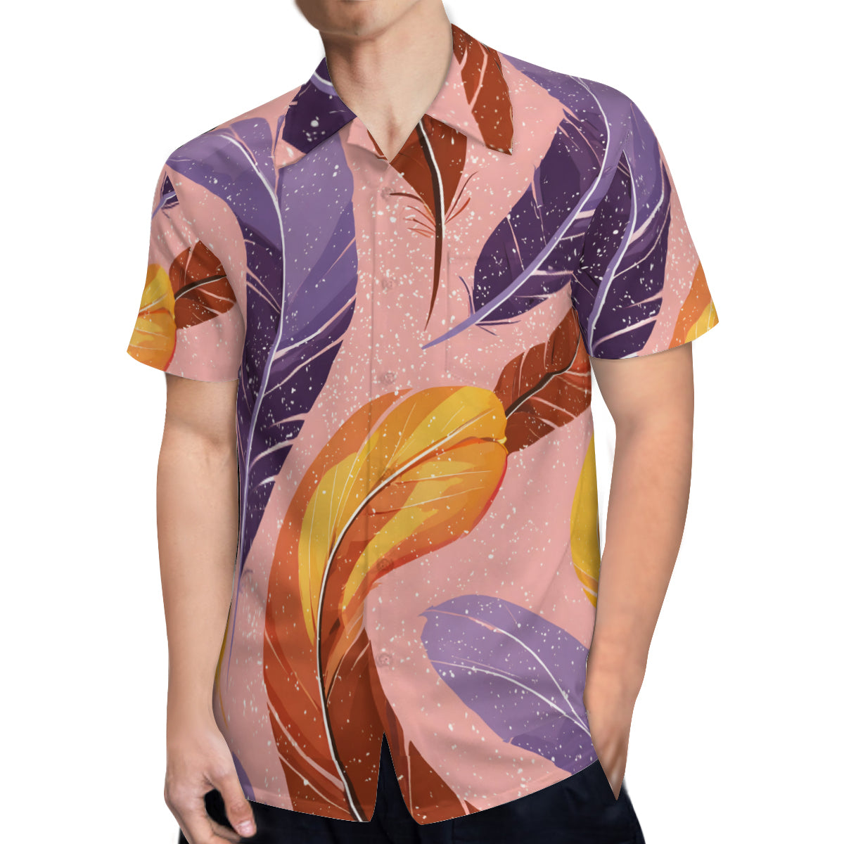 Abstract Feathers Hawaiian Shirt