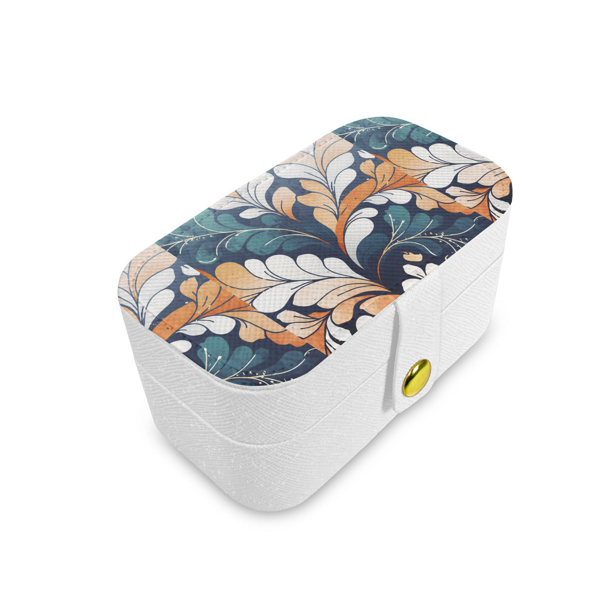 Abstract Floral Personalized Portable Jewelry Box