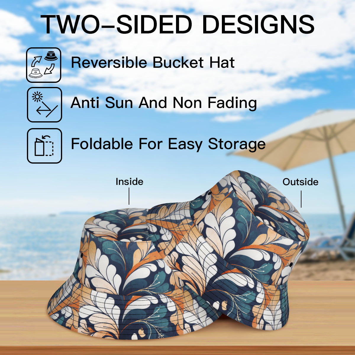 Abstract Floral Fisherman Hat