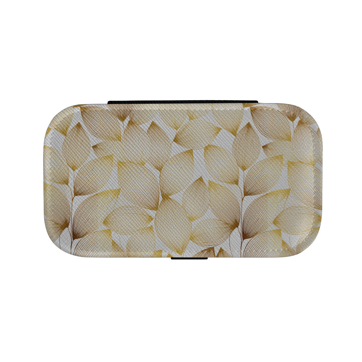 Abstract Pattern Gold Personalized Portable Jewelry Box