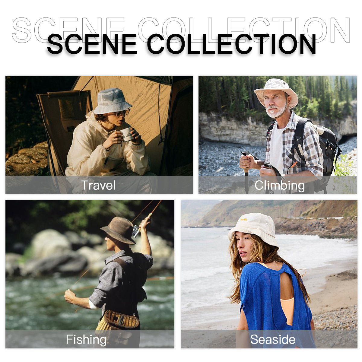Abstract Feathers Fisherman Hat
