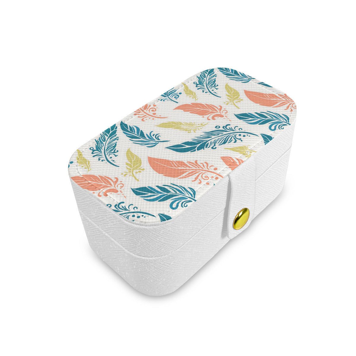 Abstract Floral Personalized Portable Jewelry Box