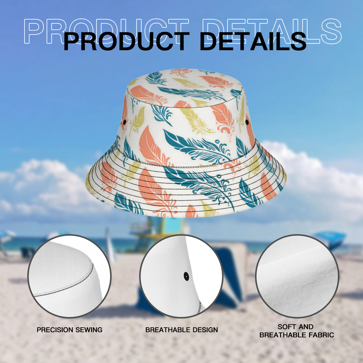Abstract Floral Fisherman Hat