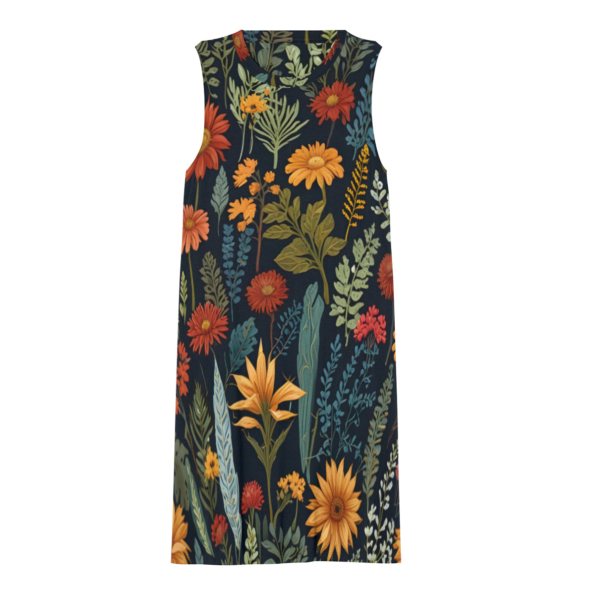 Botanical Plants Women's Casual Dress