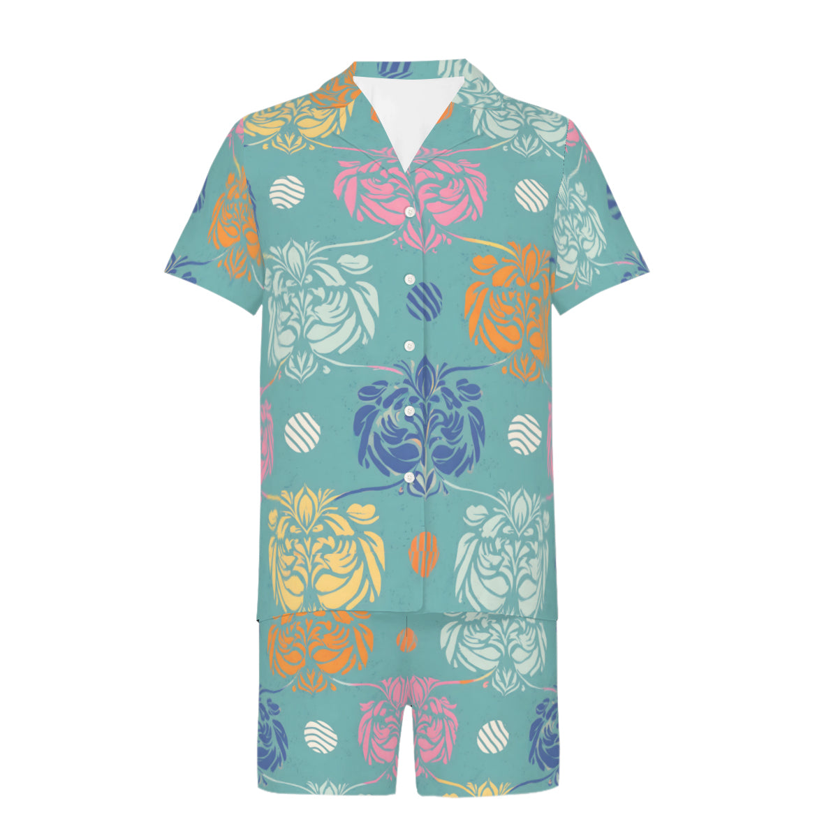 Abstract Pattern Man's Shirt And Short Set