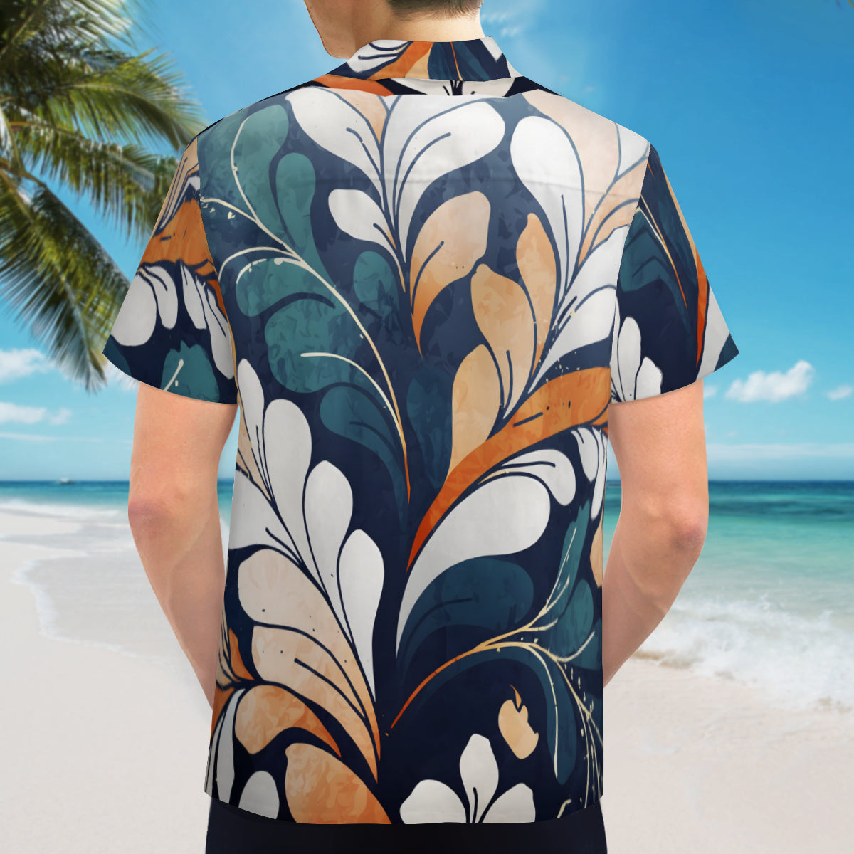 Abstract Floral Hawaiian Shirt