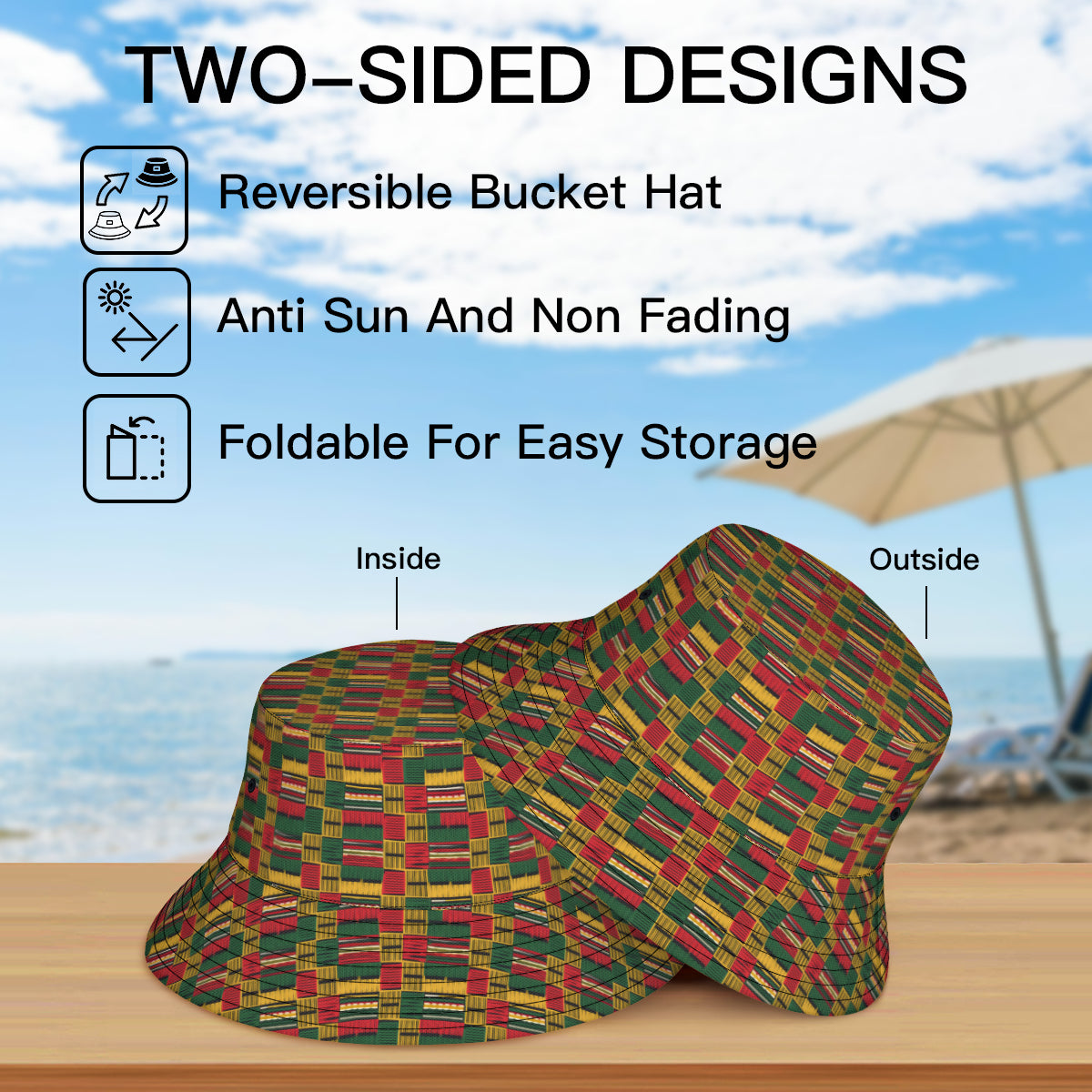 Kente Pattern Fisherman Hat