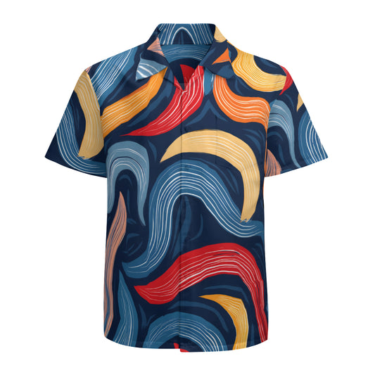 Abstract Pattern Swirl Hawaiian Shirt