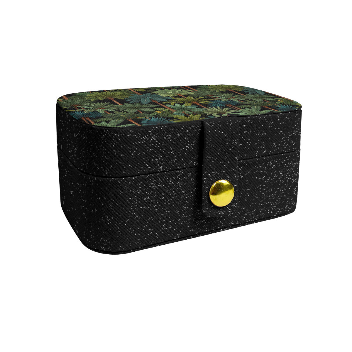 Tropical Trees Personalized Portable Jewelry Box