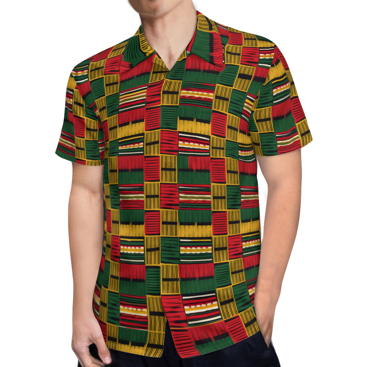 Kente Pattern Hawaiian Shirt