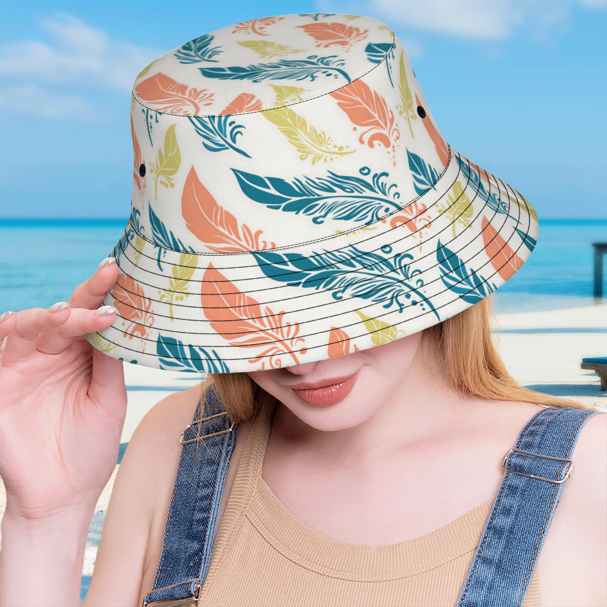 Abstract Floral Fisherman Hat