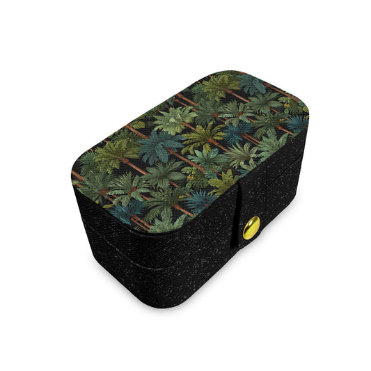 Tropical Trees Personalized Portable Jewelry Box