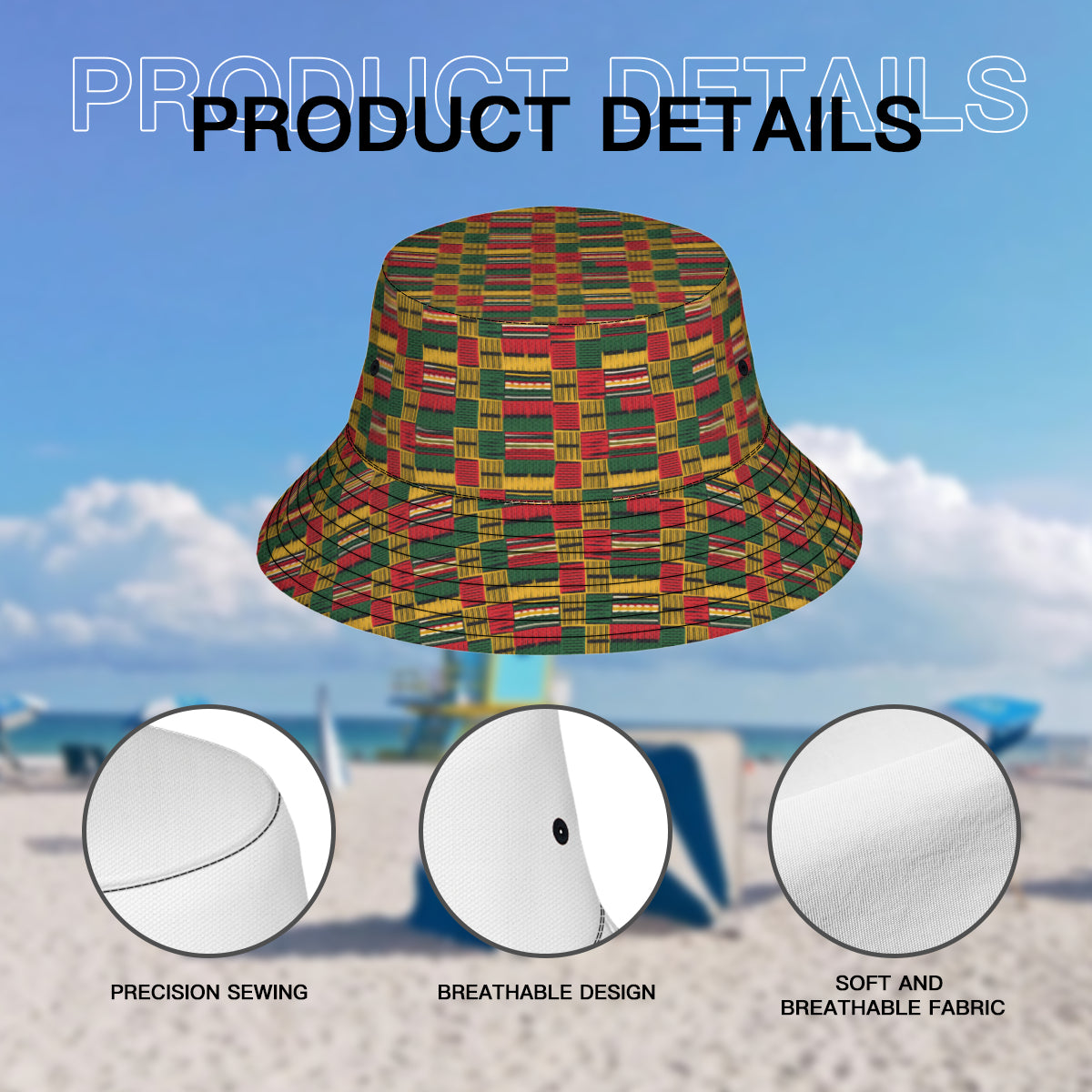 Kente Pattern Fisherman Hat